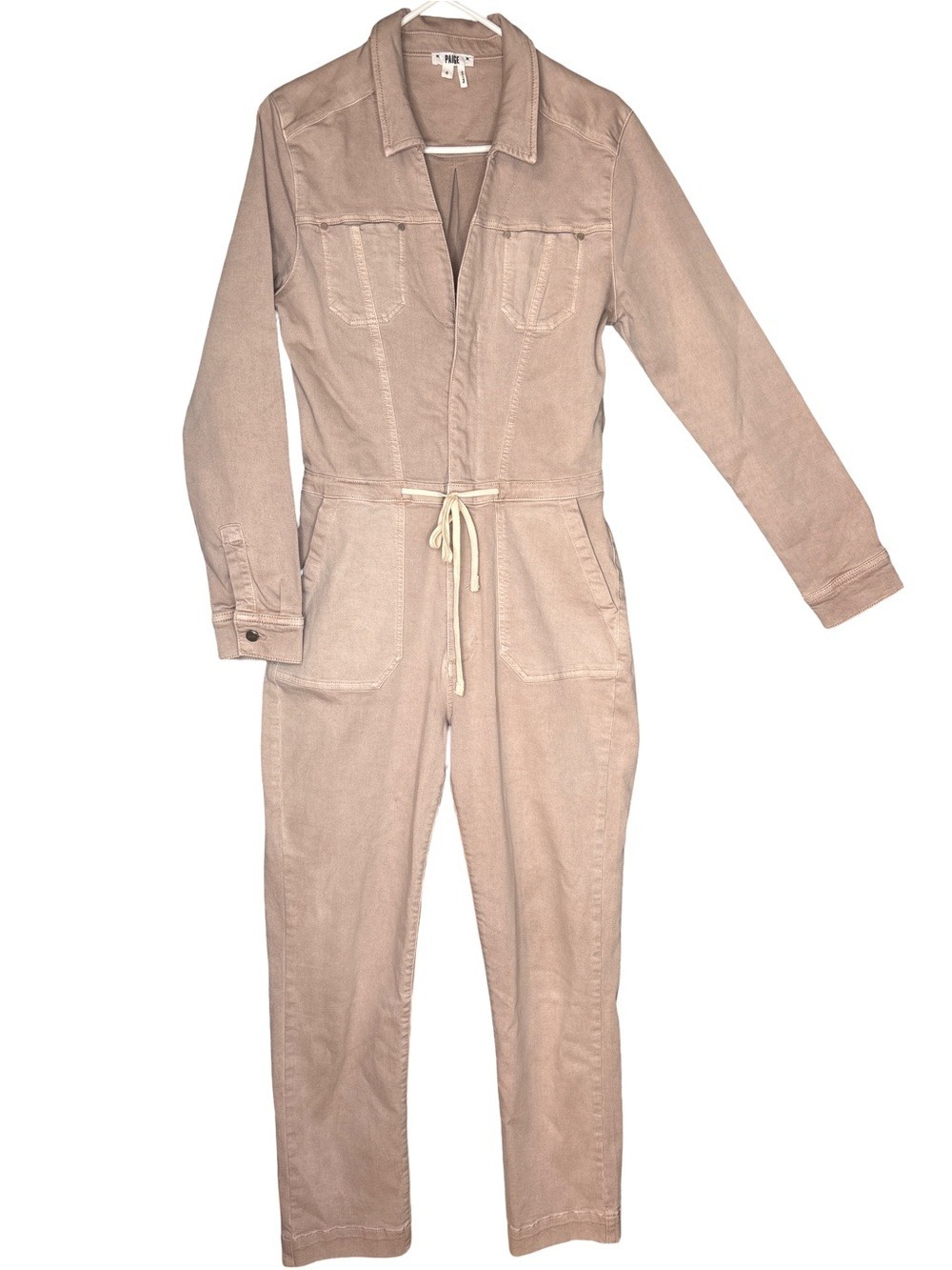 PAIGE Blair Eros Rose Utility Jumpsuit Size 6 - Picture 4 of 9